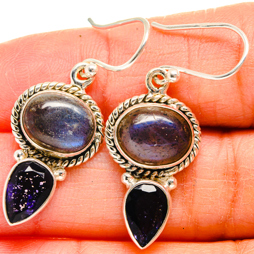 Labradorite Earrings handcrafted by Anasilvercos - EARR424624