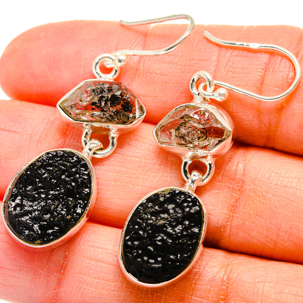 Tektite Earrings handcrafted by Anasilvercos - EARR424644