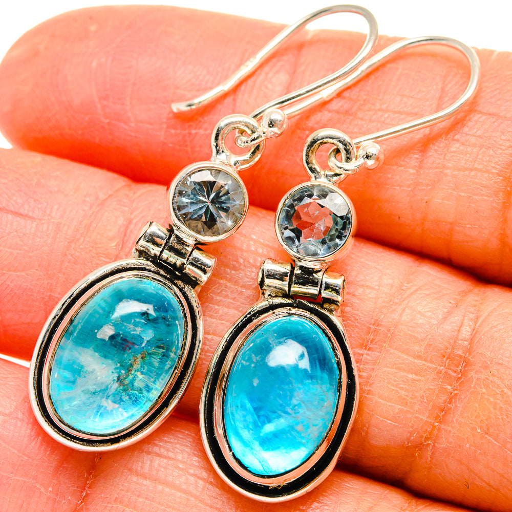 Rainbow Moonstone Earrings handcrafted by Anasilvercos - EARR424650