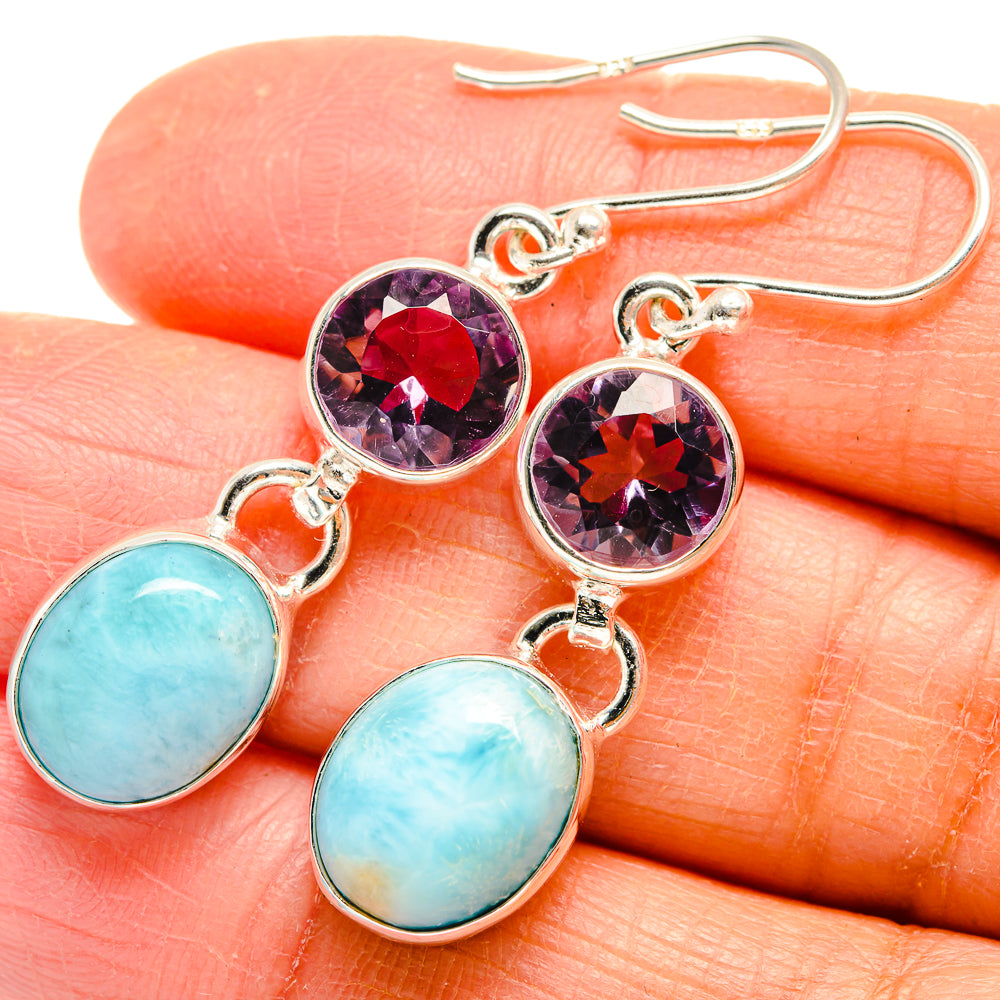Larimar Earrings handcrafted by Anasilvercos - EARR424654