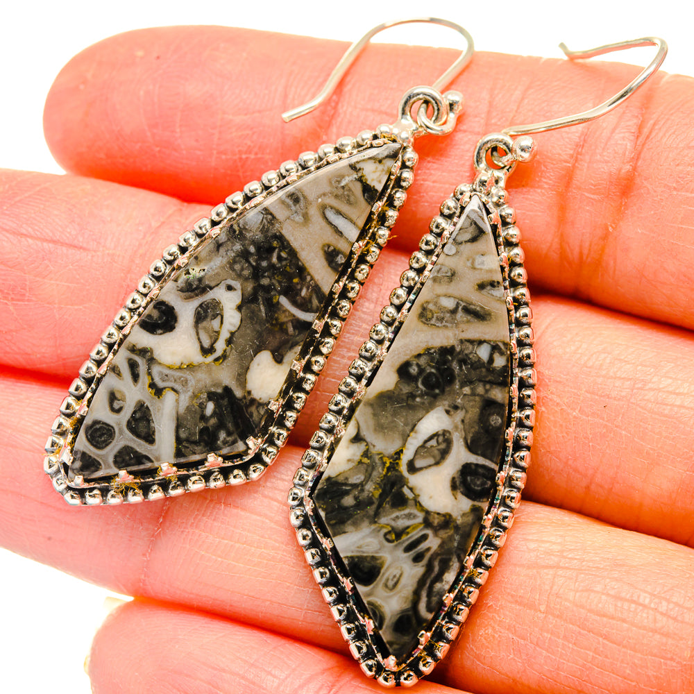 Tube Agate Earrings handcrafted by Anasilvercos - EARR424666