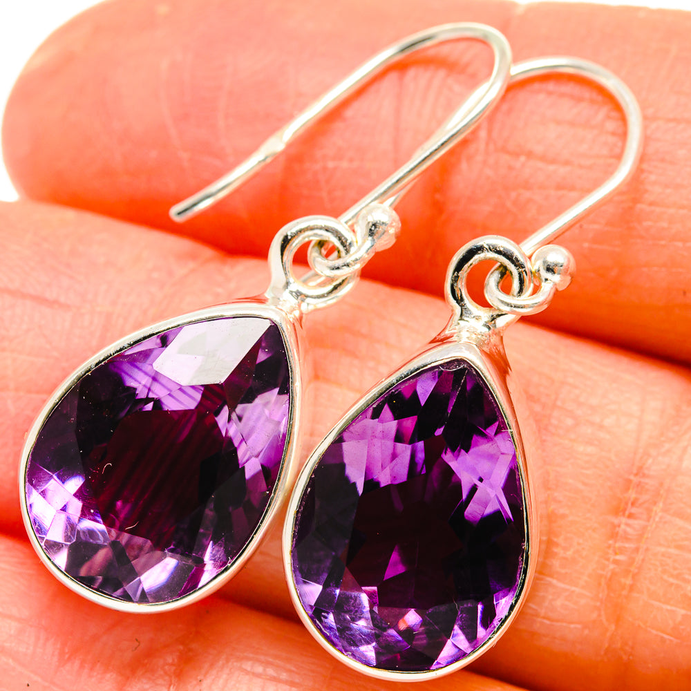 Amethyst Earrings handcrafted by Anasilvercos - EARR424668
