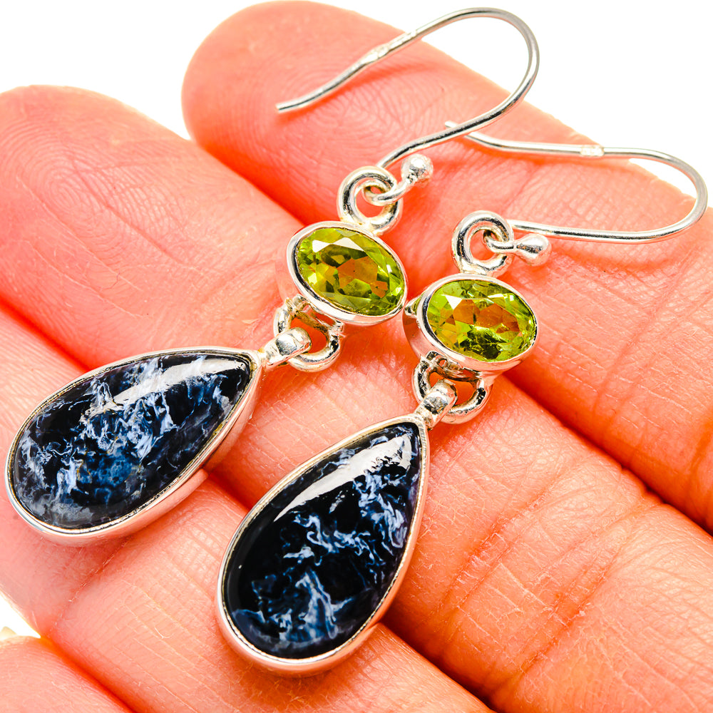 Pietersite, Peridot Earrings handcrafted by Anasilvercos - EARR424676