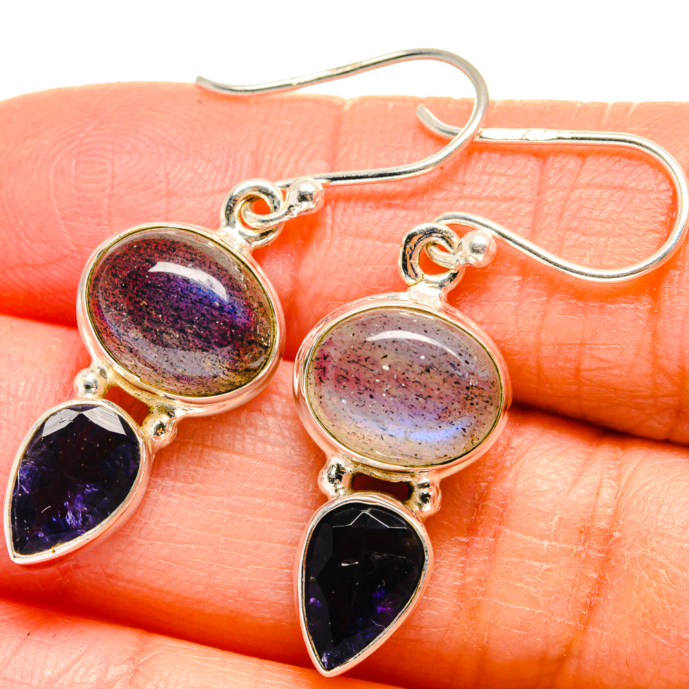 Labradorite, Tanzanite Earrings handcrafted by Anasilvercos - EARR424679