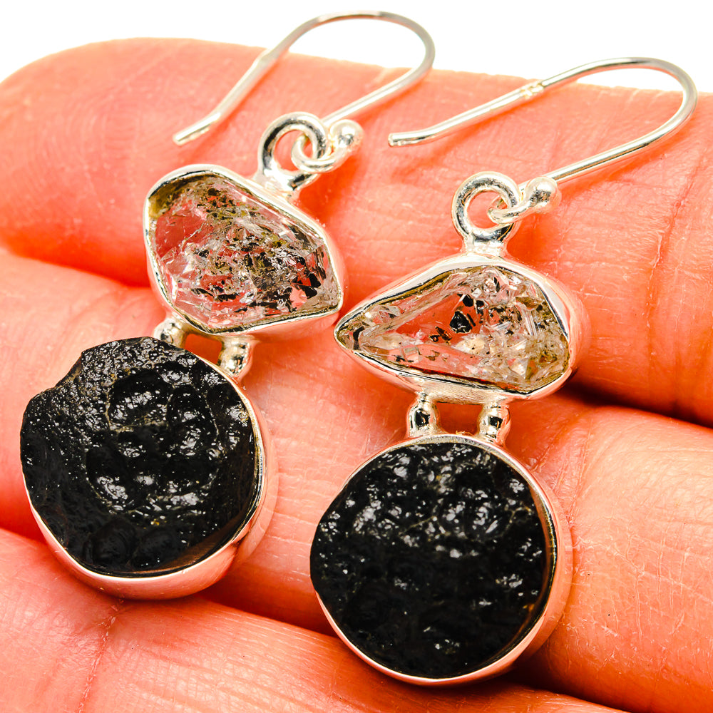 Tektite Earrings handcrafted by Anasilvercos - EARR424738