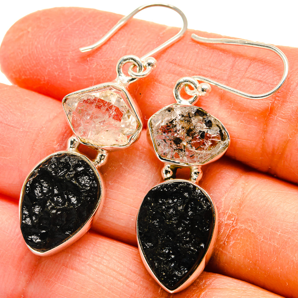 Tektite Earrings handcrafted by Anasilvercos - EARR424752