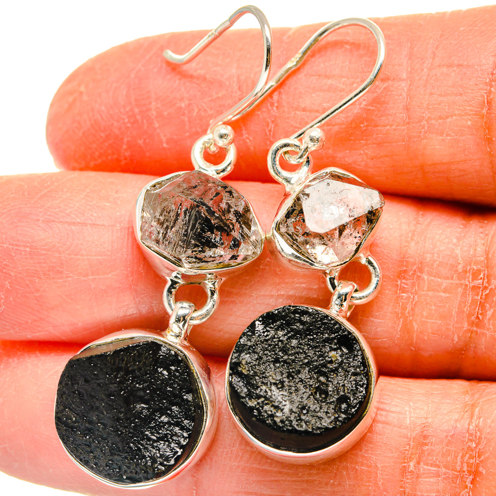 Tektite Earrings handcrafted by Anasilvercos - EARR424765