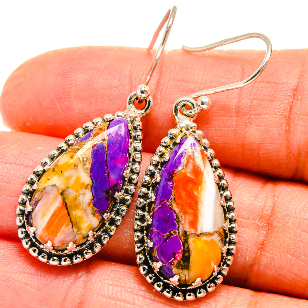 Spiny Turquoise Jasper Earrings handcrafted by Anasilvercos - EARR424772