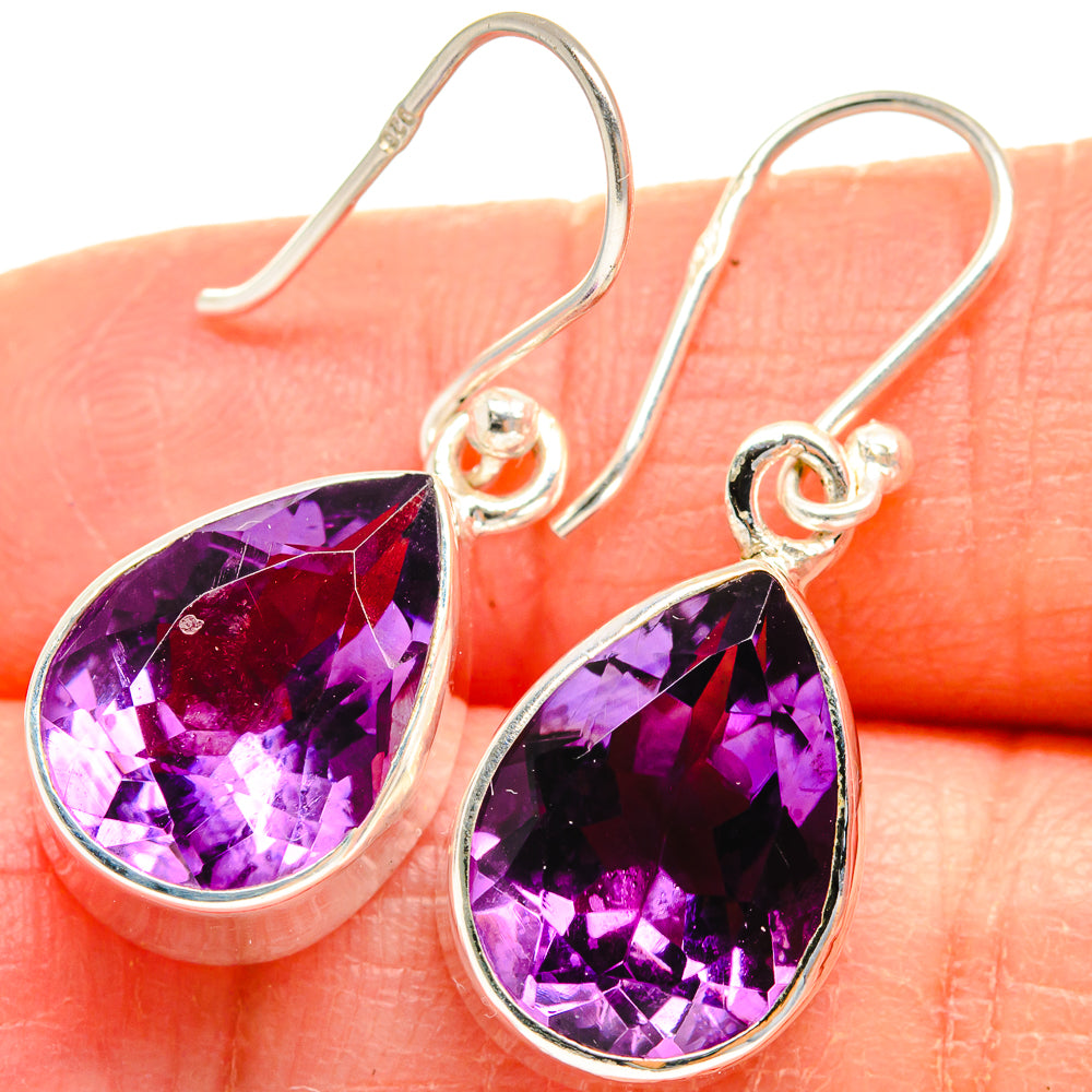 Amethyst Earrings handcrafted by Anasilvercos - EARR424773