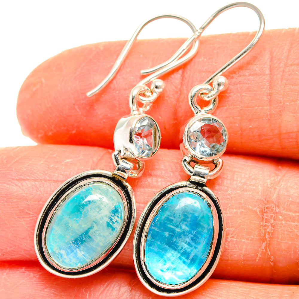 Rainbow Moonstone Earrings handcrafted by Anasilvercos - EARR424784