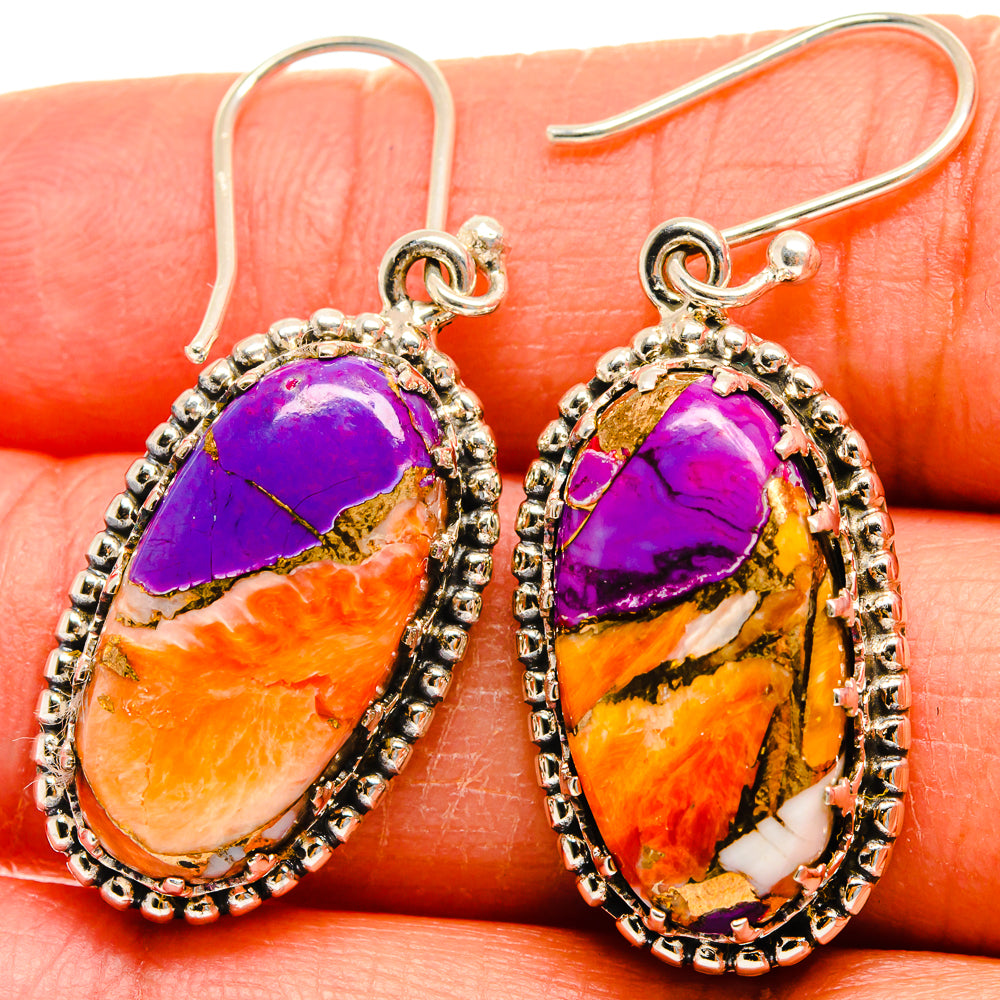 Spiny Turquoise Jasper Earrings handcrafted by Anasilvercos - EARR424788