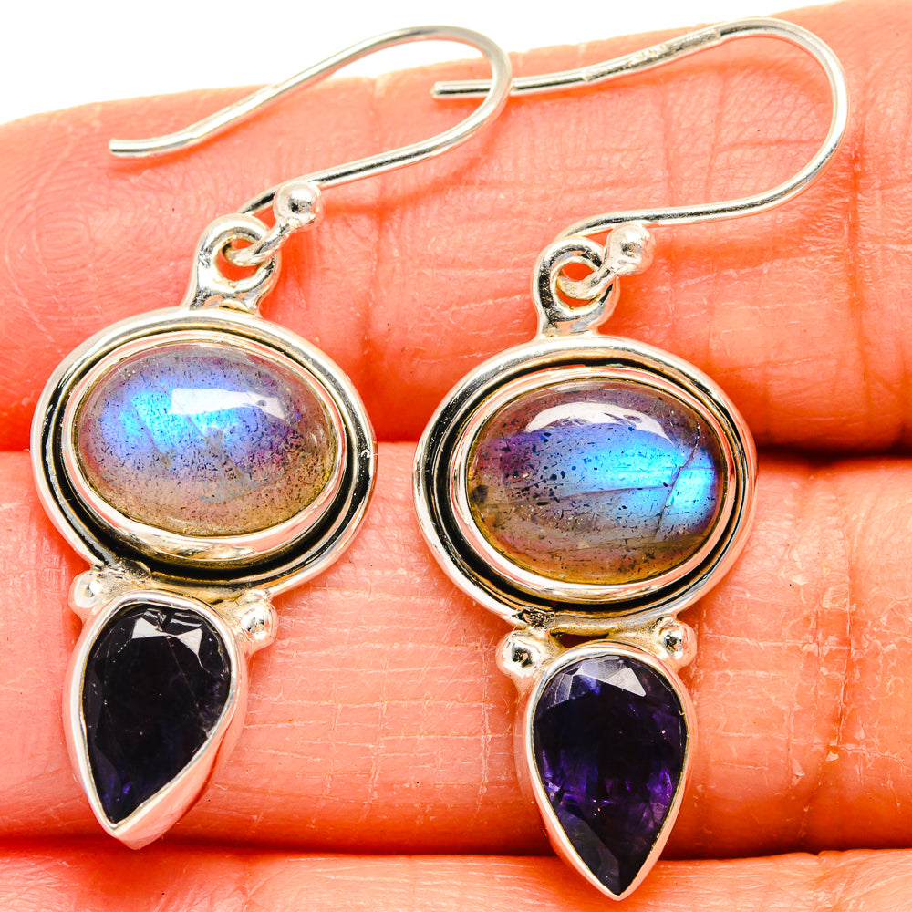 Labradorite Earrings handcrafted by Anasilvercos - EARR424801