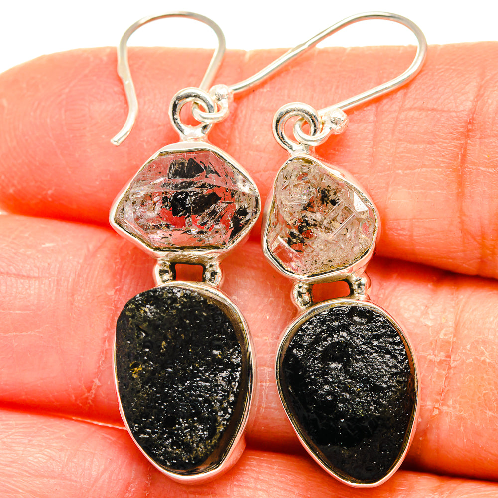 Tektite Earrings handcrafted by Anasilvercos - EARR424802