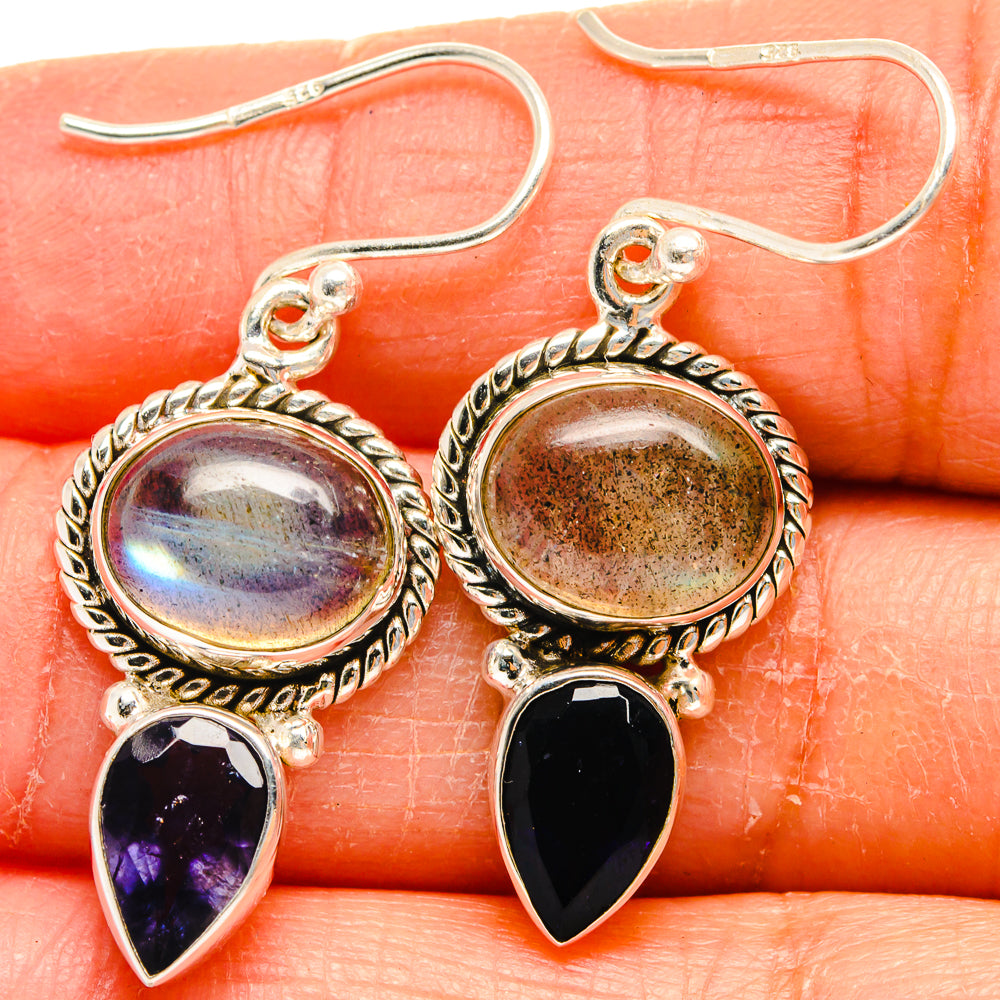 Labradorite Earrings handcrafted by Anasilvercos - EARR424805