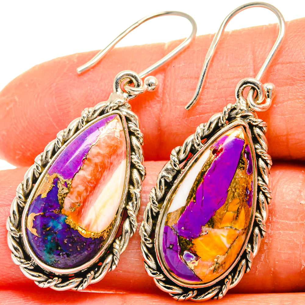 Spiny Turquoise Jasper Earrings handcrafted by Anasilvercos - EARR424807