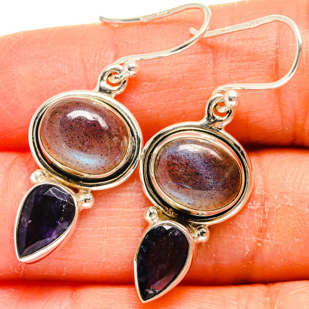Labradorite Earrings handcrafted by Anasilvercos - EARR424808