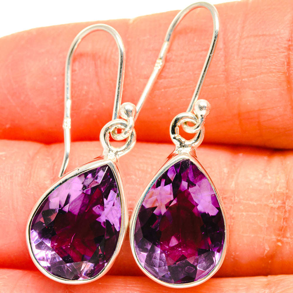 Amethyst Earrings handcrafted by Anasilvercos - EARR424810