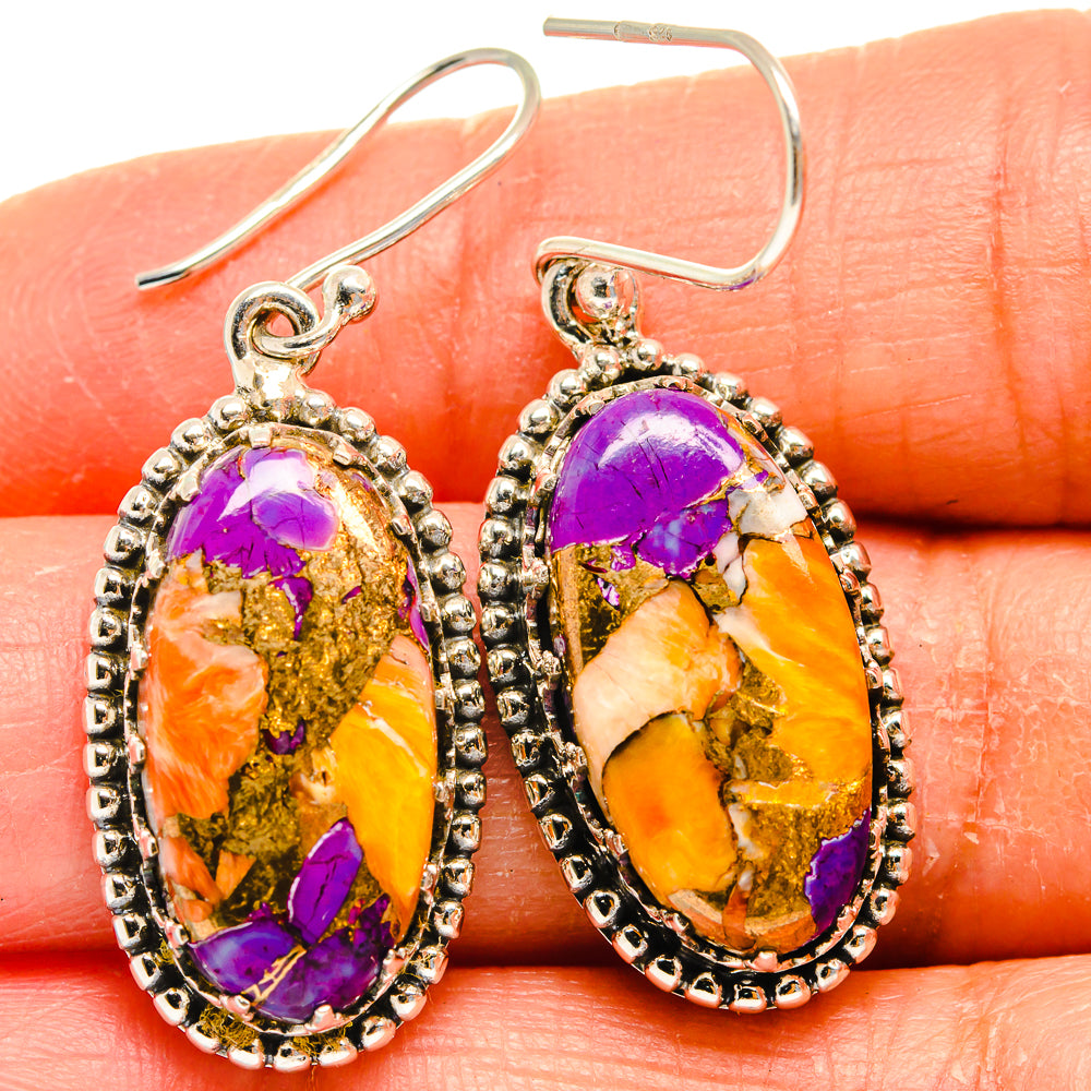 Spiny Turquoise Jasper Earrings handcrafted by Anasilvercos - EARR424812
