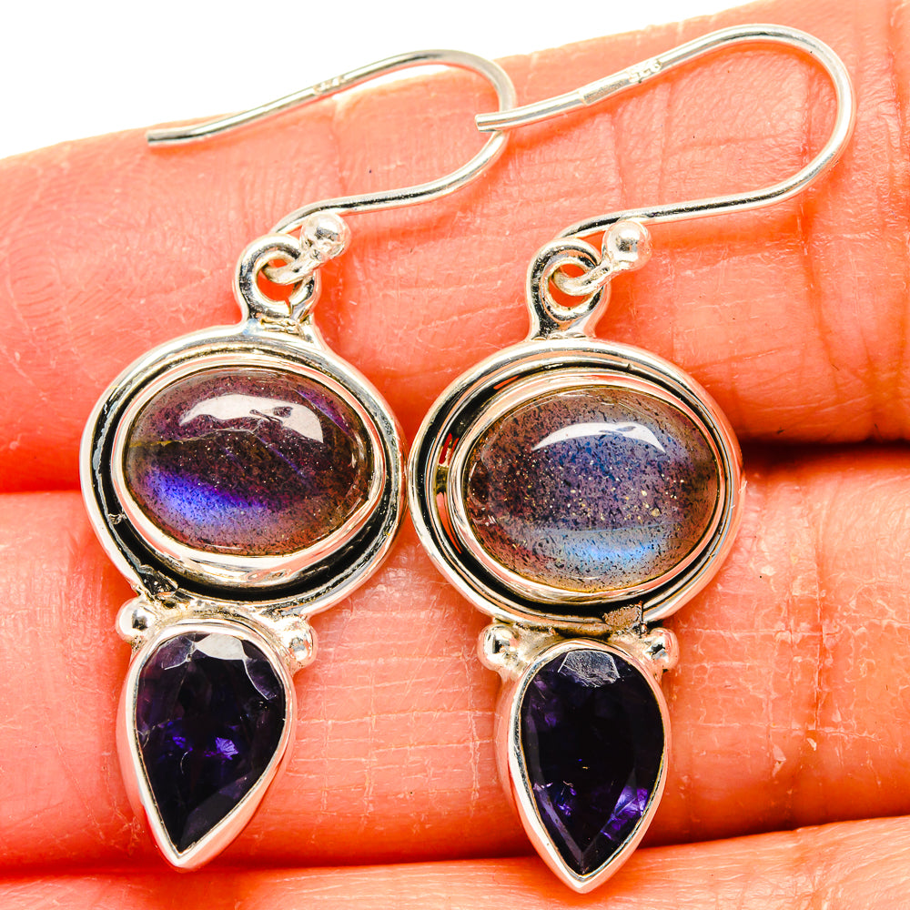 Labradorite Earrings handcrafted by Anasilvercos - EARR424813