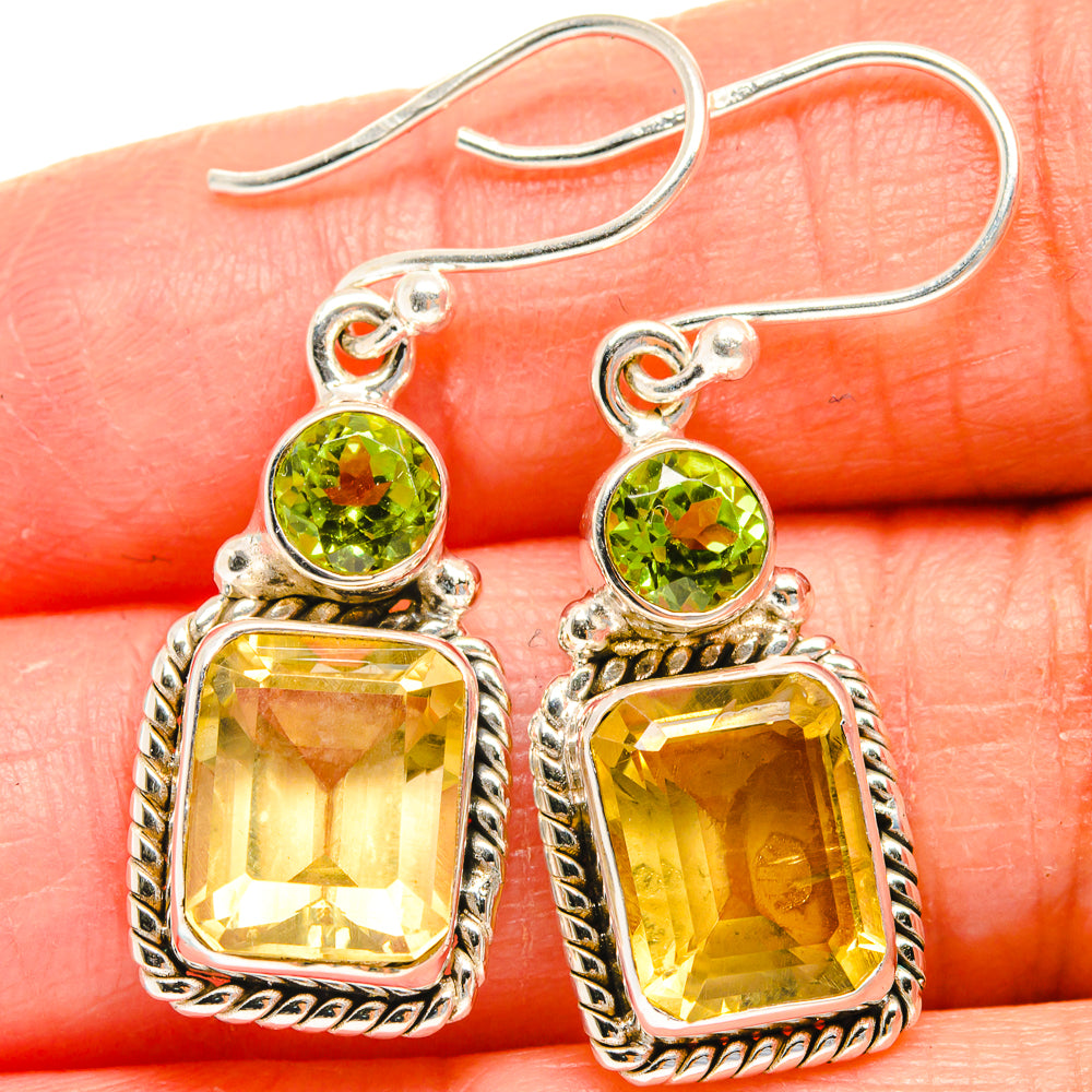 Citrine Earrings handcrafted by Anasilvercos - EARR424815