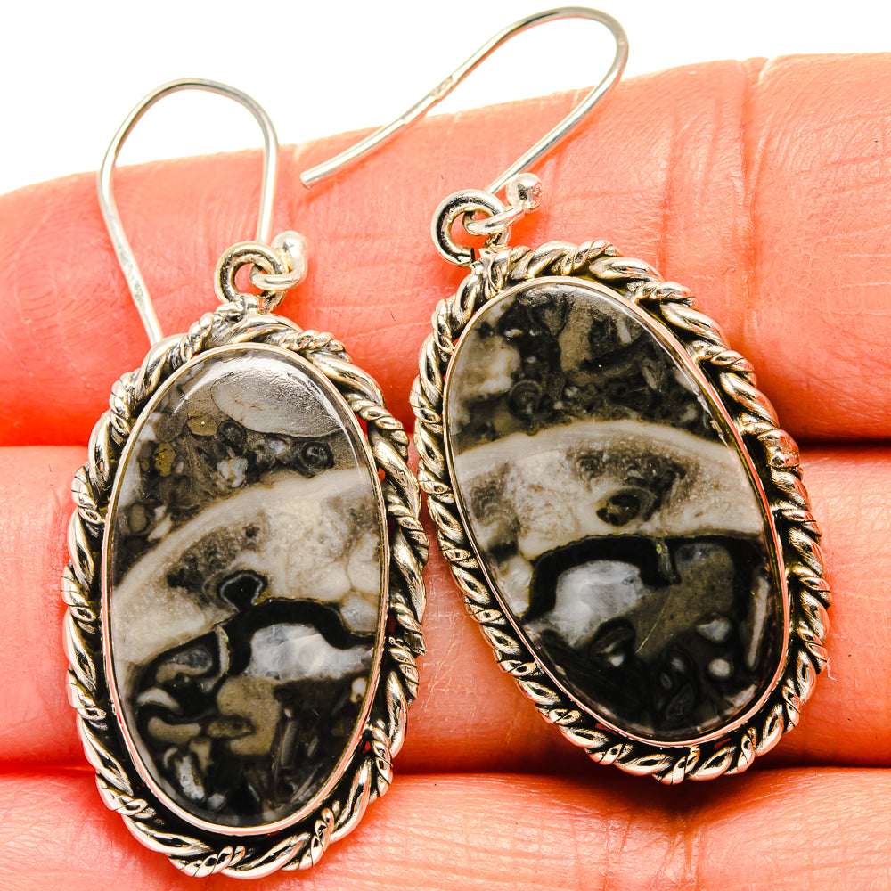 Pinolith Jasper Earrings handcrafted by Anasilvercos - EARR424816