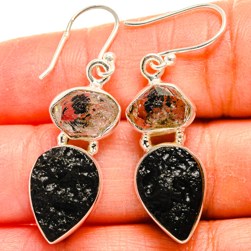 Tektite Earrings handcrafted by Anasilvercos - EARR424817