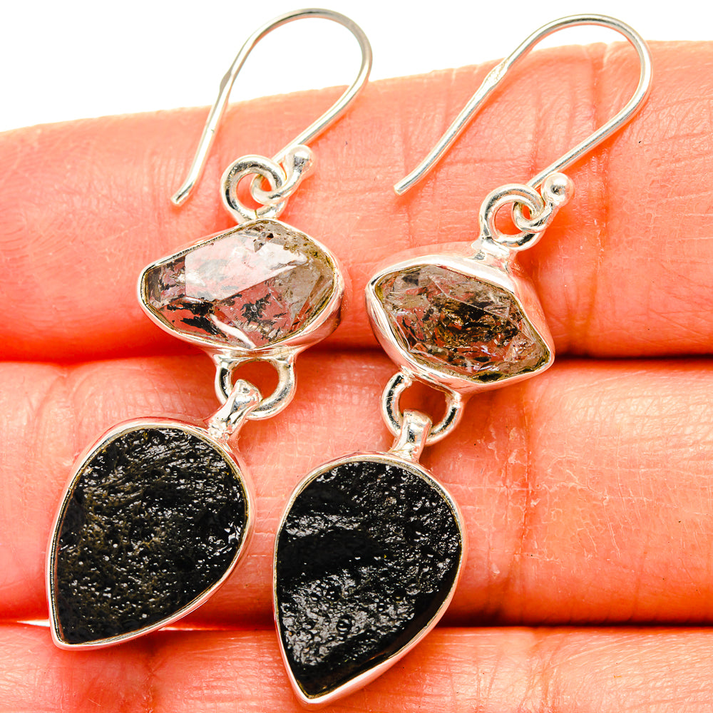 Tektite Earrings handcrafted by Anasilvercos - EARR424820