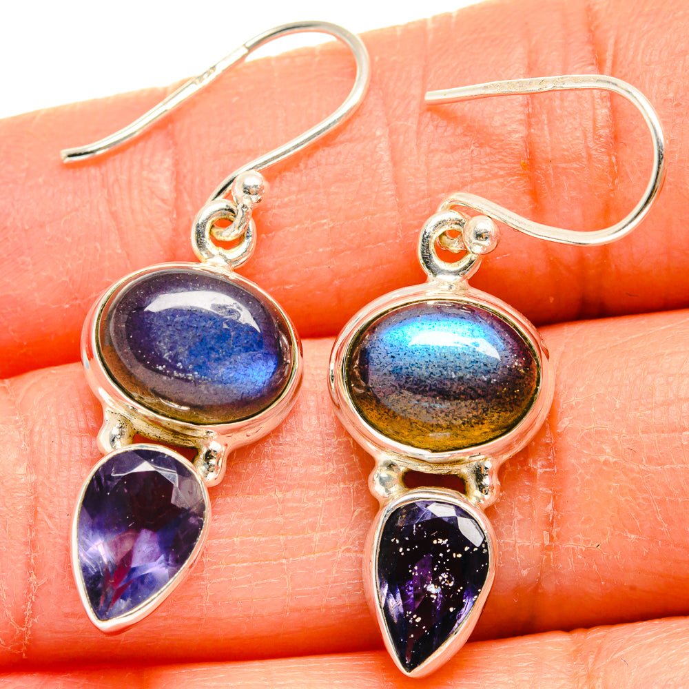 Labradorite Earrings handcrafted by Anasilvercos - EARR424828