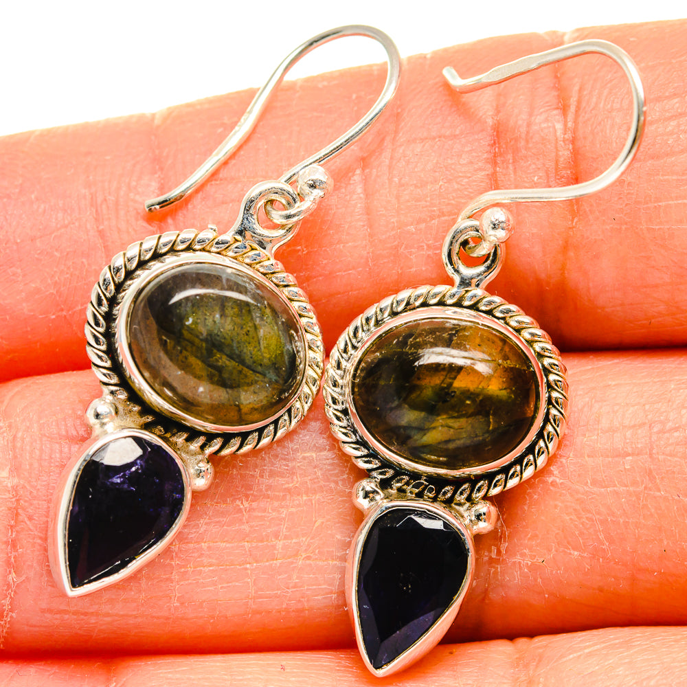 Labradorite Earrings handcrafted by Anasilvercos - EARR424833