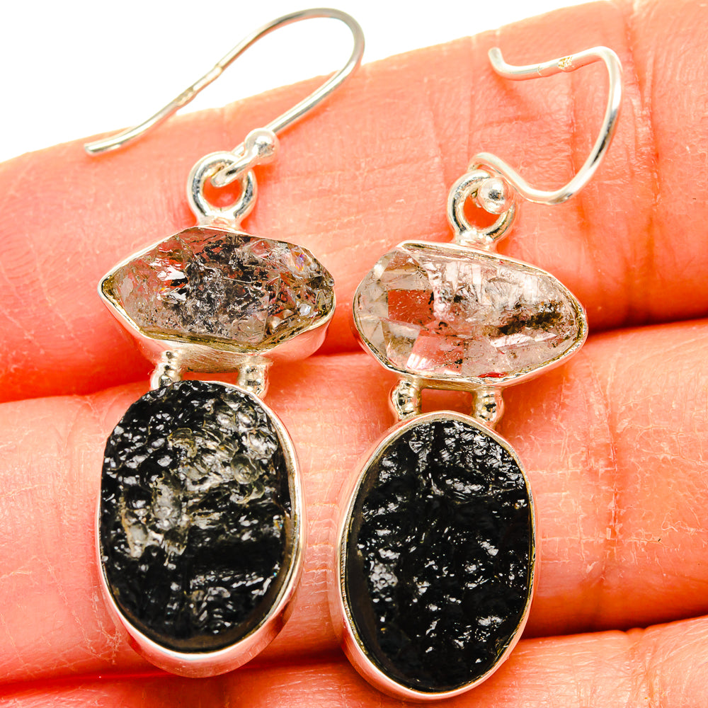 Tektite Earrings handcrafted by Anasilvercos - EARR424835