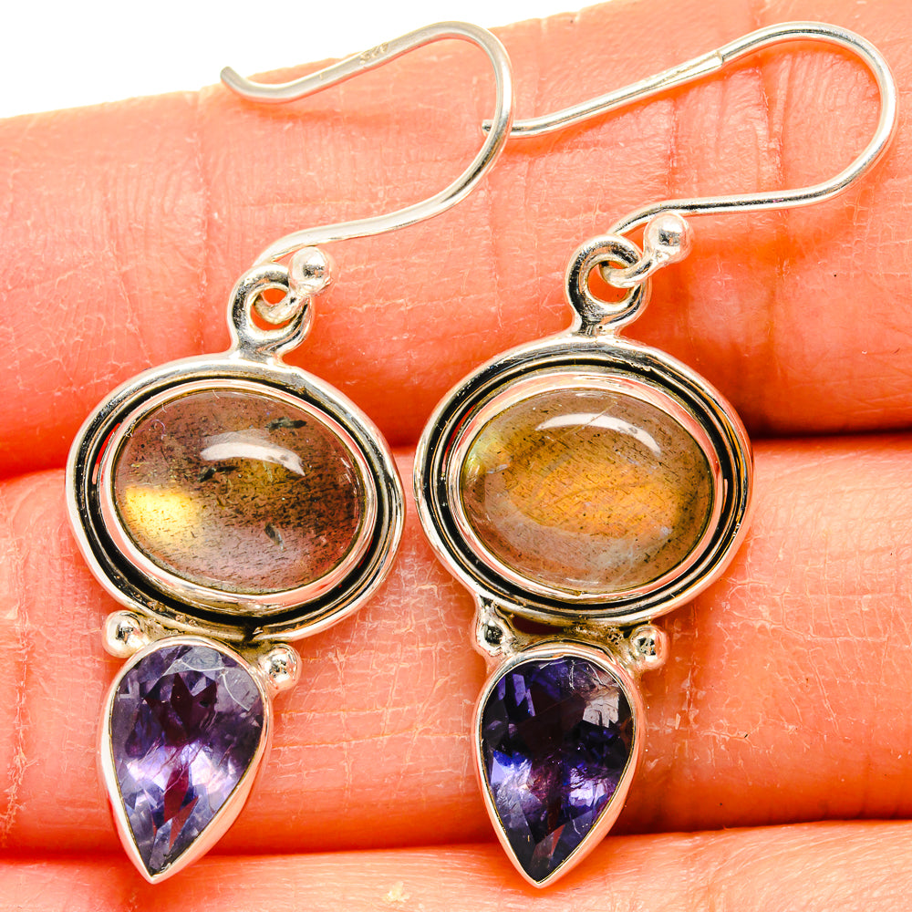 Labradorite Earrings handcrafted by Anasilvercos - EARR424840
