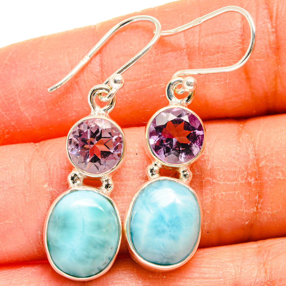 Larimar Earrings handcrafted by Anasilvercos - EARR424841