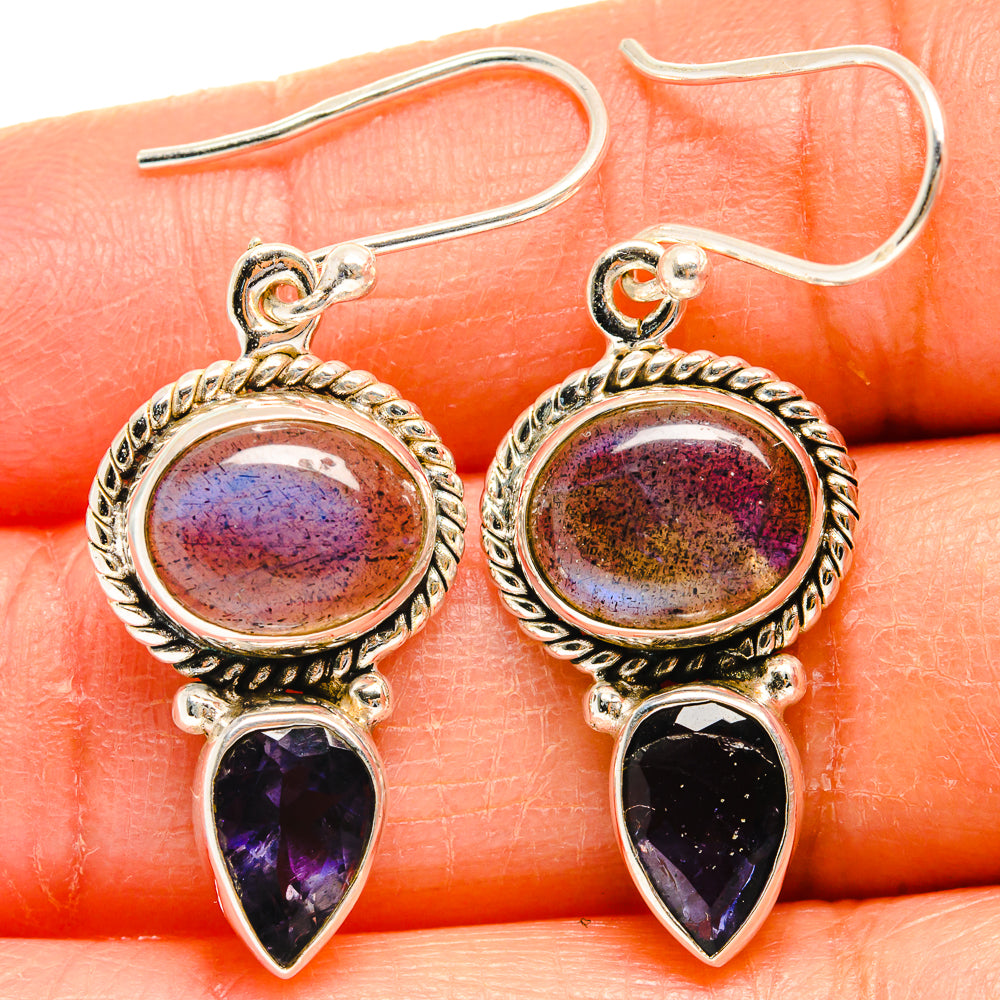 Labradorite Earrings handcrafted by Anasilvercos - EARR424849