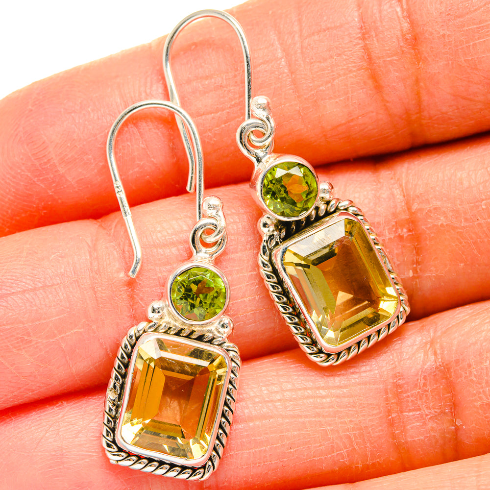 Citrine Earrings handcrafted by Anasilvercos - EARR424863
