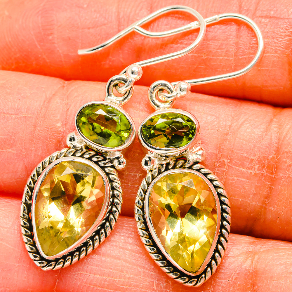 Citrine Earrings handcrafted by Anasilvercos - EARR424889