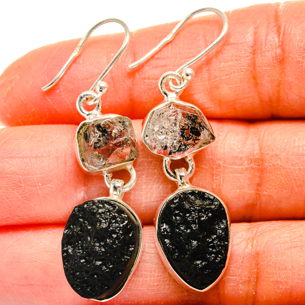 Tektite Earrings handcrafted by Anasilvercos - EARR424892