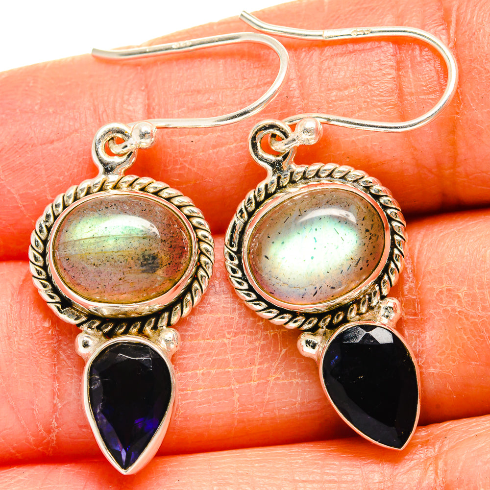 Labradorite Earrings handcrafted by Anasilvercos - EARR424899