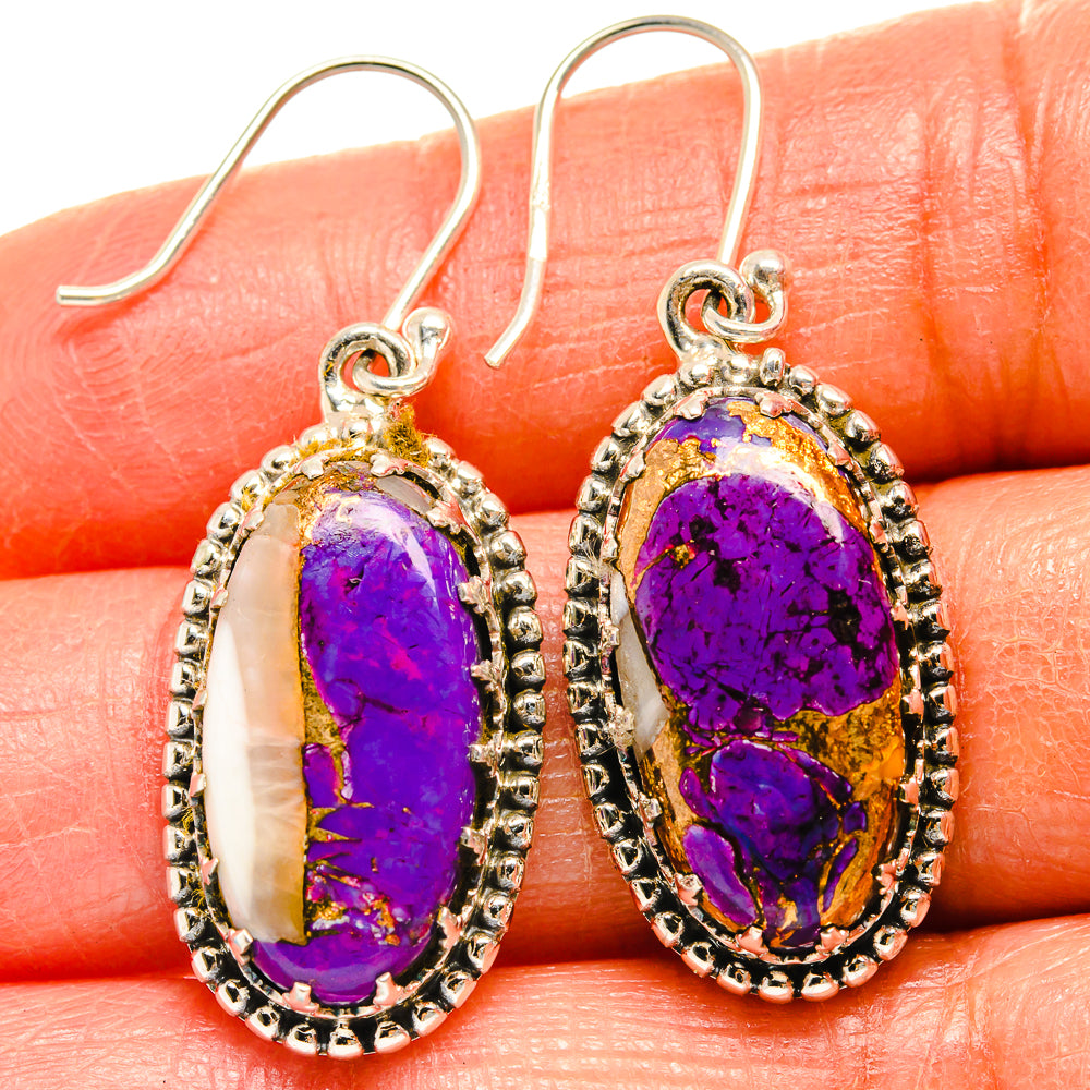Spiny Oyster Turquoise Earrings handcrafted by Anasilvercos - EARR424902