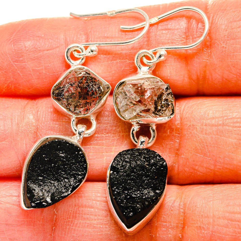 Tektite Earrings handcrafted by Anasilvercos - EARR424903