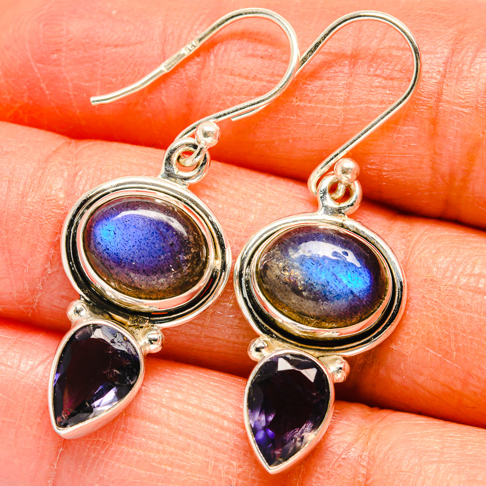 Labradorite Earrings handcrafted by Anasilvercos - EARR424907