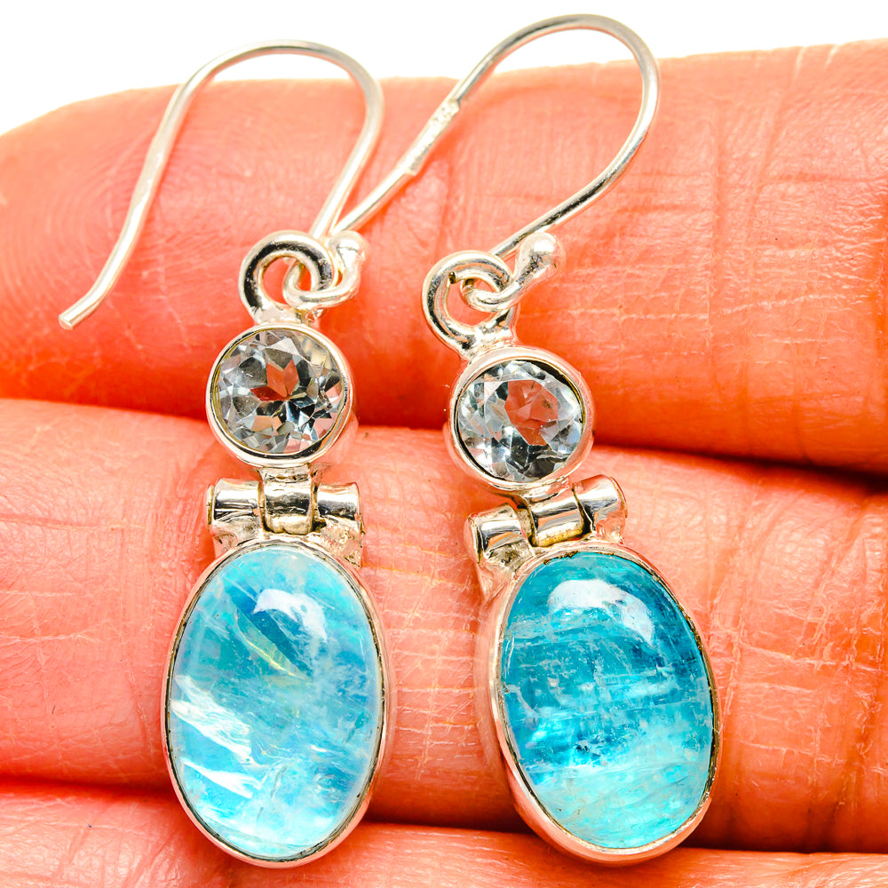 Rainbow Moonstone Earrings handcrafted by Anasilvercos - EARR424919