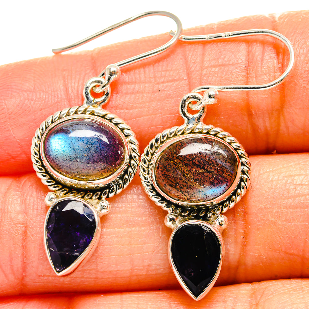 Labradorite Earrings handcrafted by Anasilvercos - EARR424924