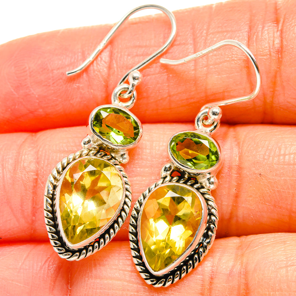 Citrine Earrings handcrafted by Anasilvercos - EARR424926