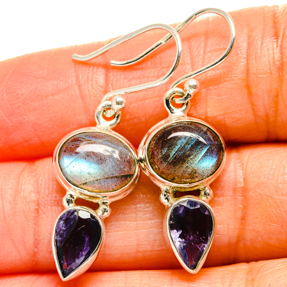 Labradorite Earrings handcrafted by Anasilvercos - EARR424930