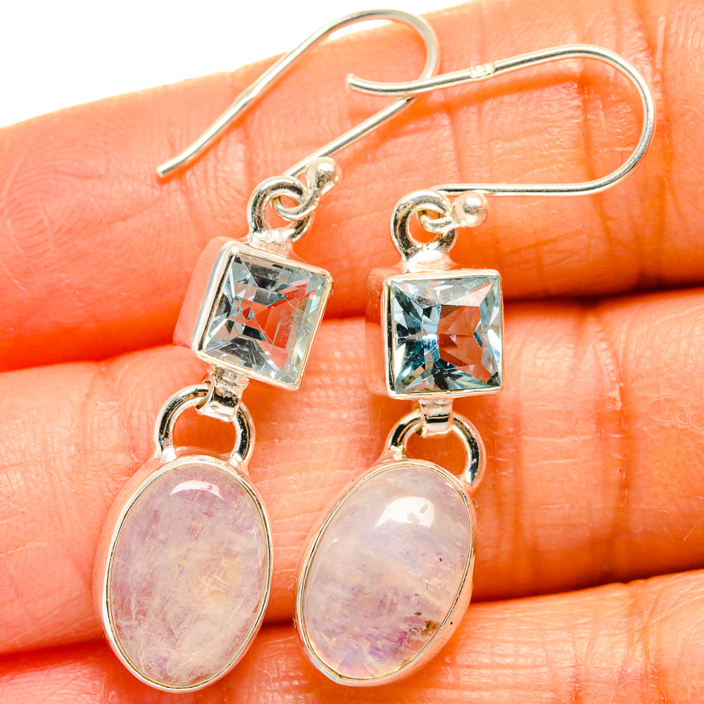 Rainbow Moonstone Earrings handcrafted by Anasilvercos - EARR424937