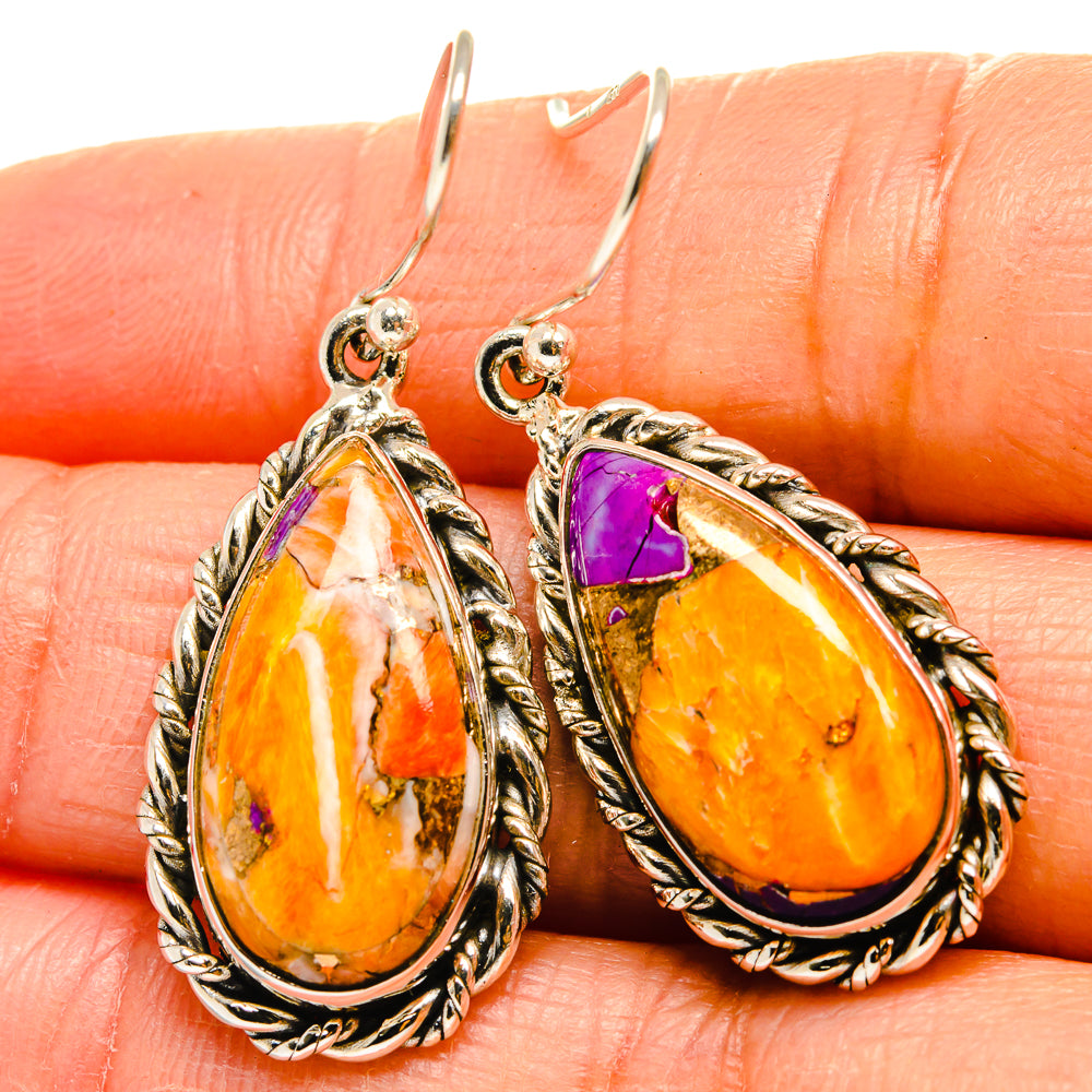 Spiny Turquoise Jasper Earrings handcrafted by Anasilvercos - EARR424954