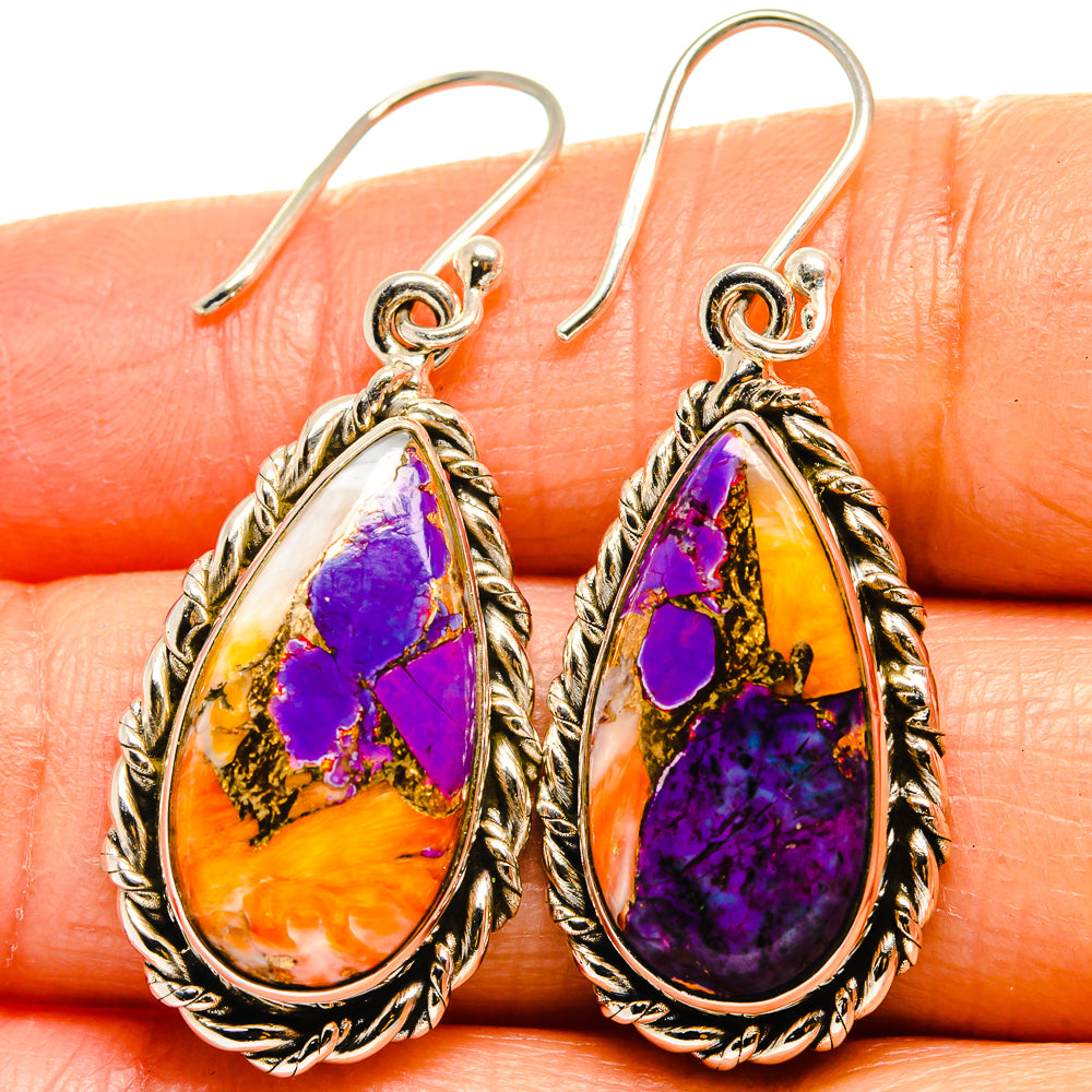 Spiny Turquoise Jasper Earrings handcrafted by Anasilvercos - EARR424957
