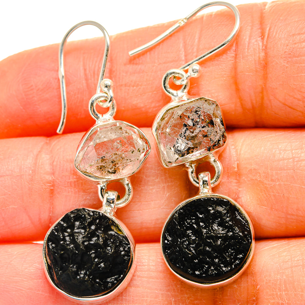 Tektite Earrings handcrafted by Anasilvercos - EARR424964