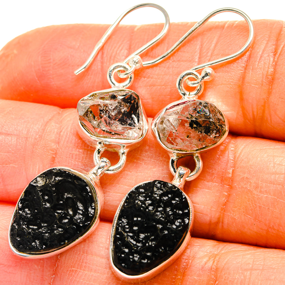 Tektite Earrings handcrafted by Anasilvercos - EARR424968