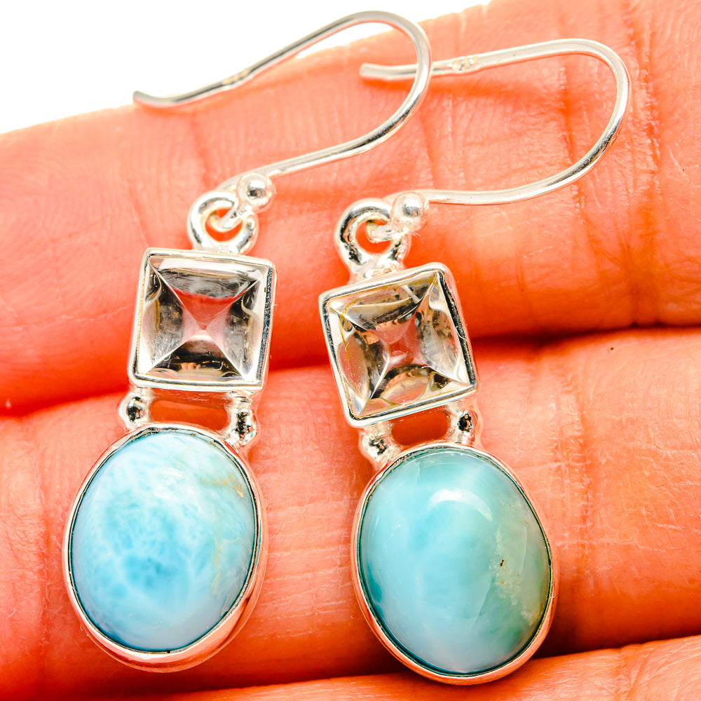 Larimar Earrings handcrafted by Anasilvercos - EARR424972